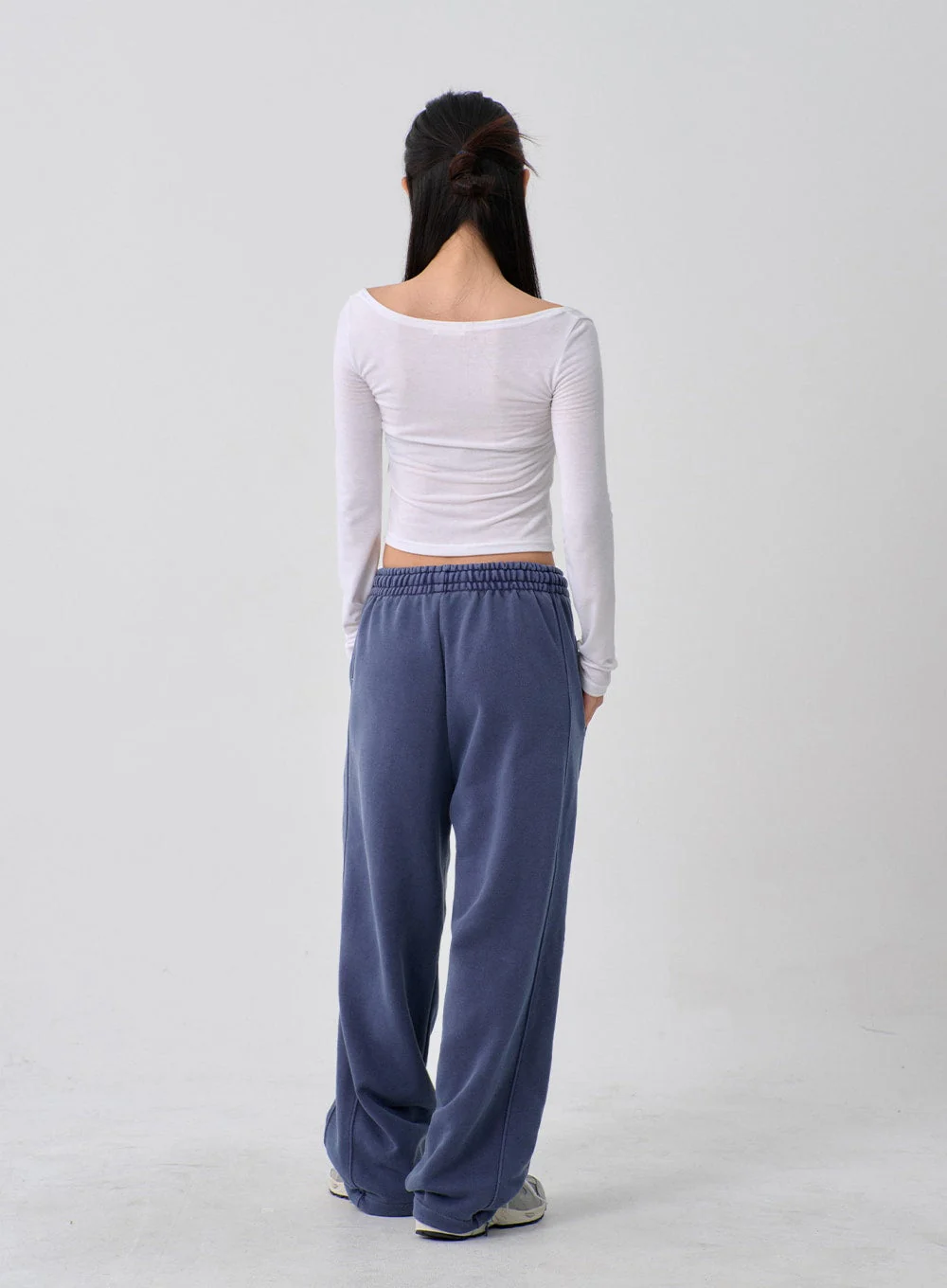 Wide U-Neck Semi Crop T-Shirt CN09 - Image 12