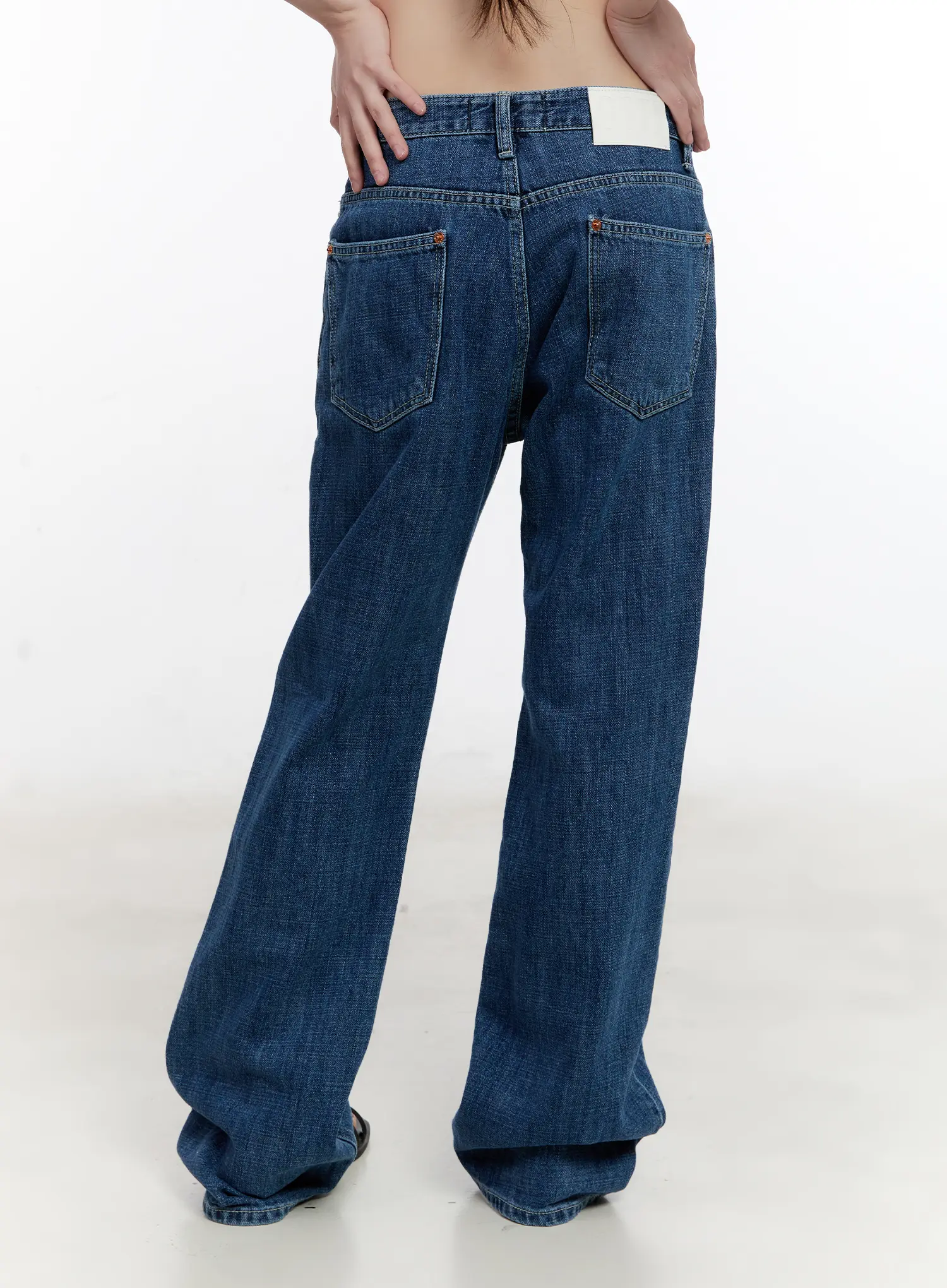 Wonhee Loose Flared Dark-Wash Jeans CL507 - Image 6