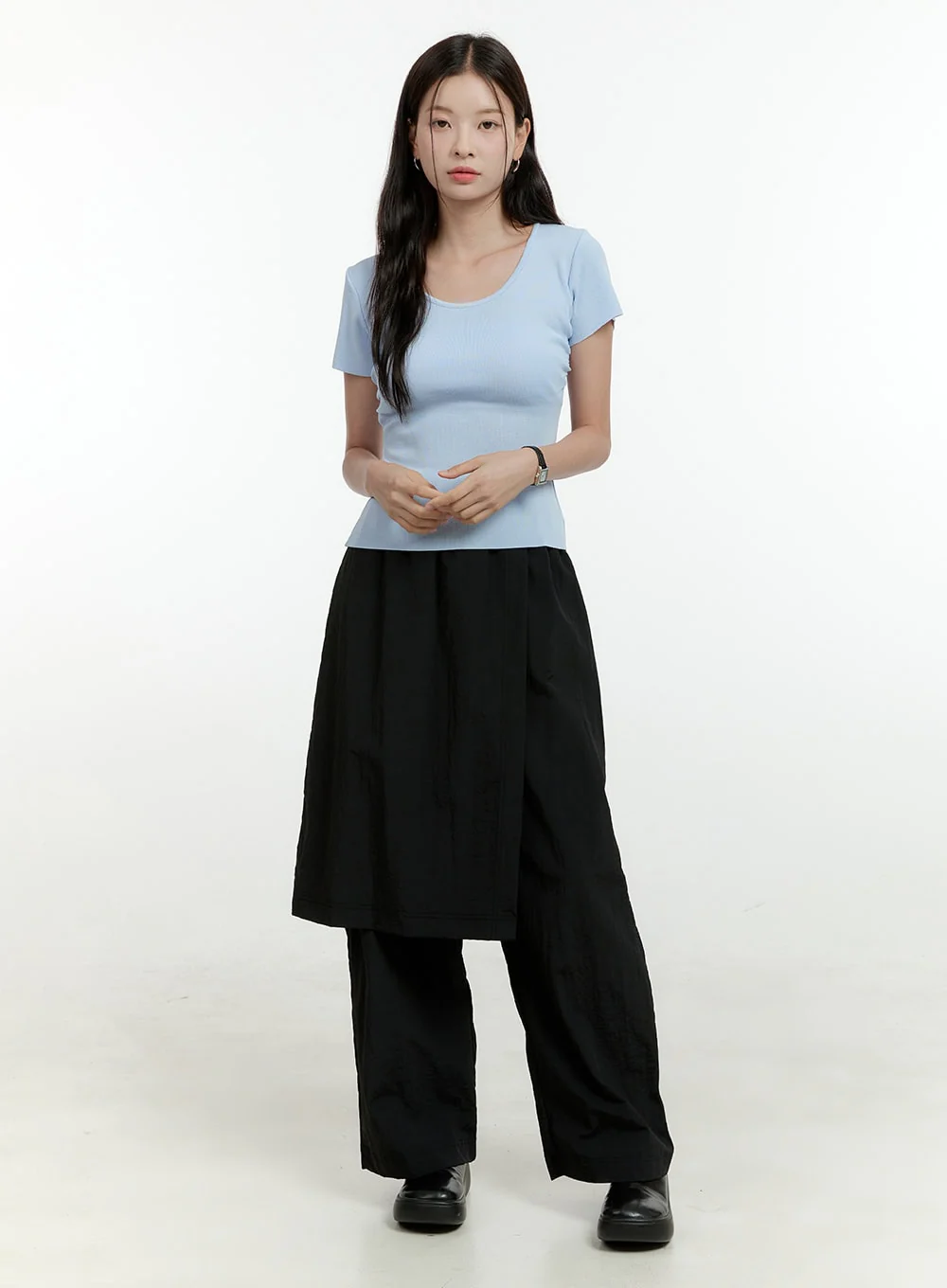Wrap Midi Skirt with Pants OL430 - Image 3