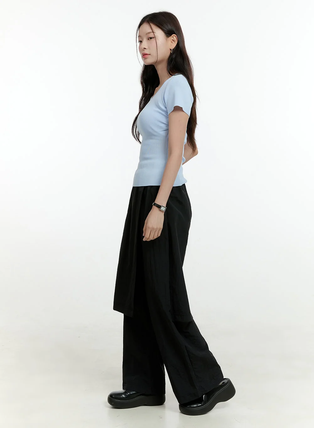 Wrap Midi Skirt with Pants OL430 - Image 4