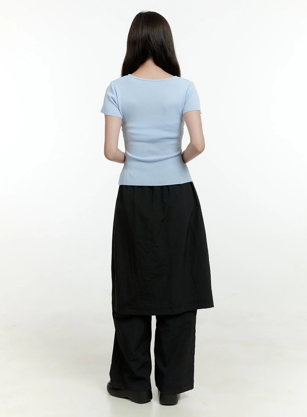 Wrap Midi Skirt with Pants OL430 - Image 5