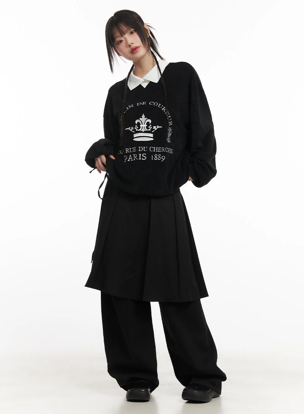 Wrap Pleated Midi Skirt CF518 - Image 2
