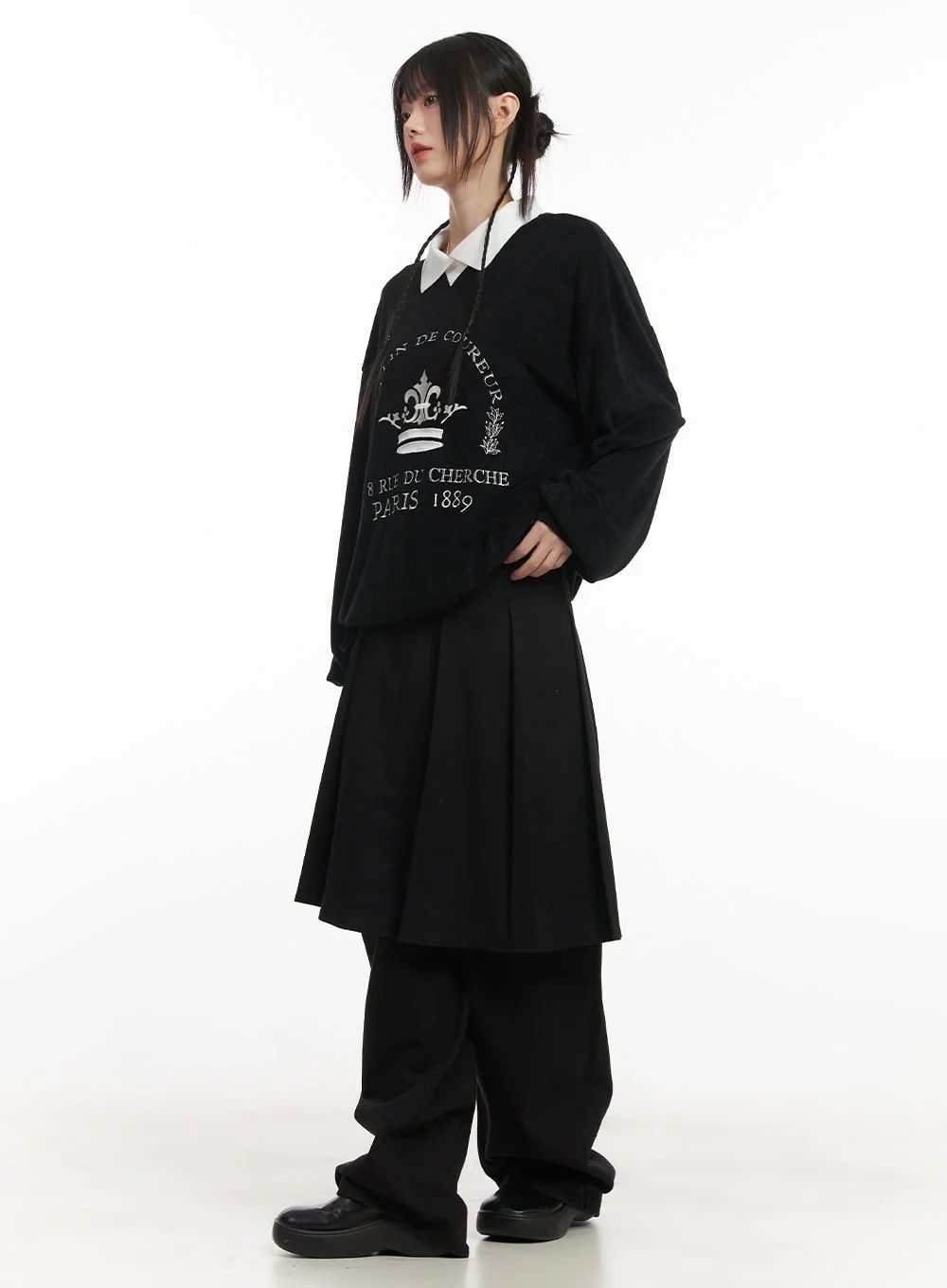 Wrap Pleated Midi Skirt CF518 - Image 8