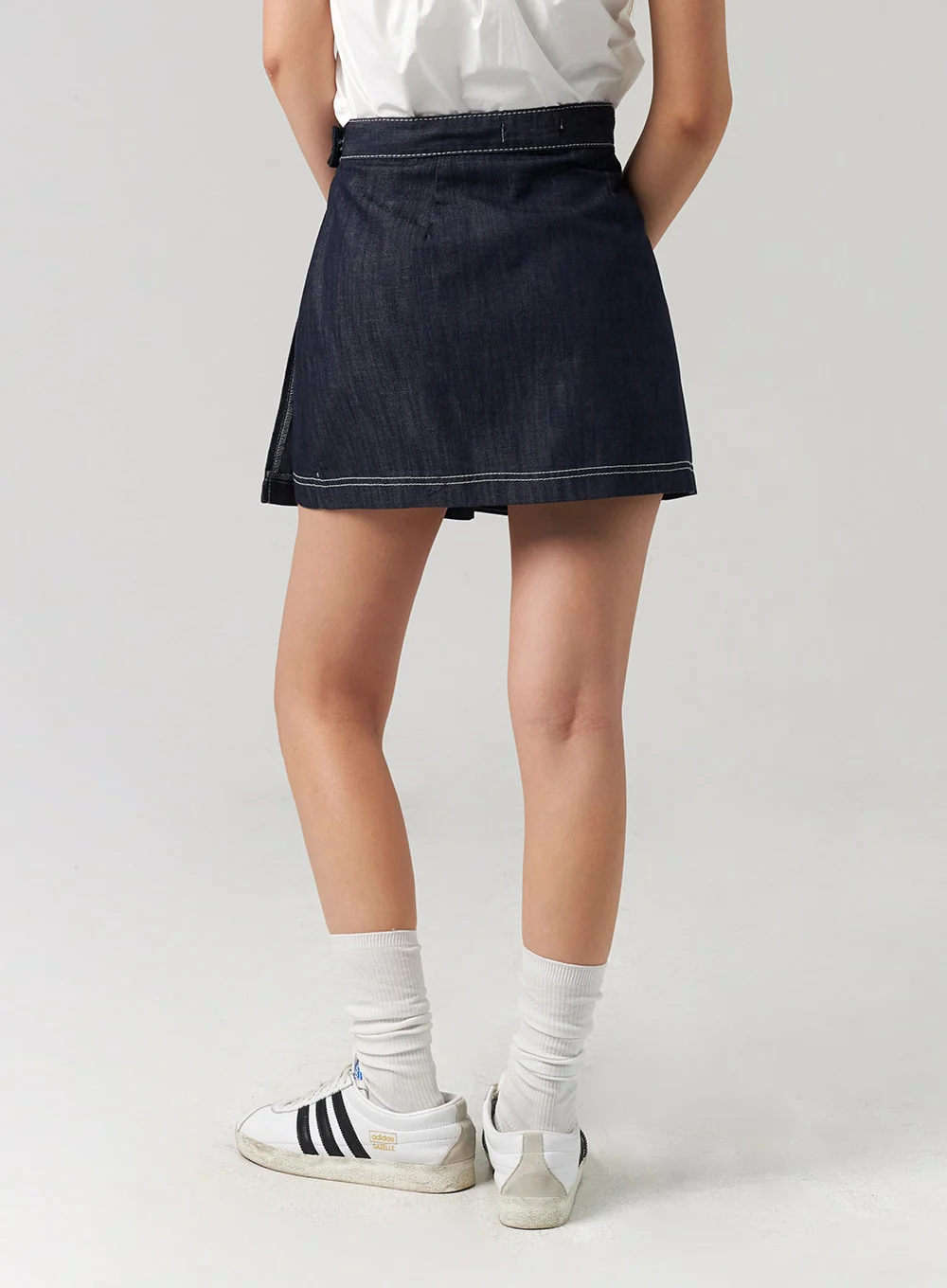 Wrapped Pleated Mini Skirt CL306 - Image 6