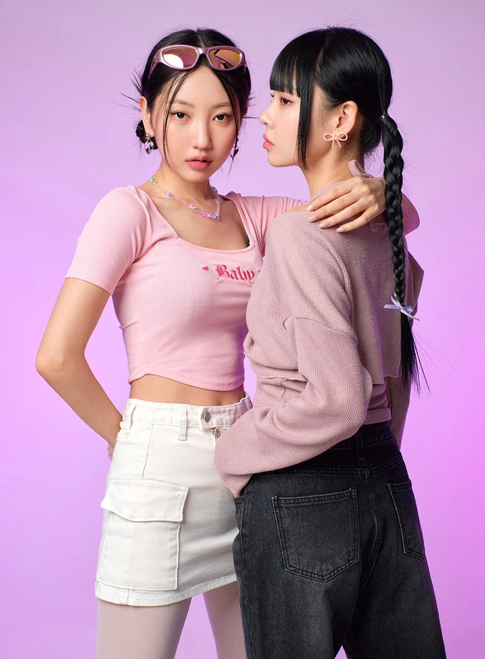 Y2K Square Neck Baby Crop Top IJ430 - Image 3