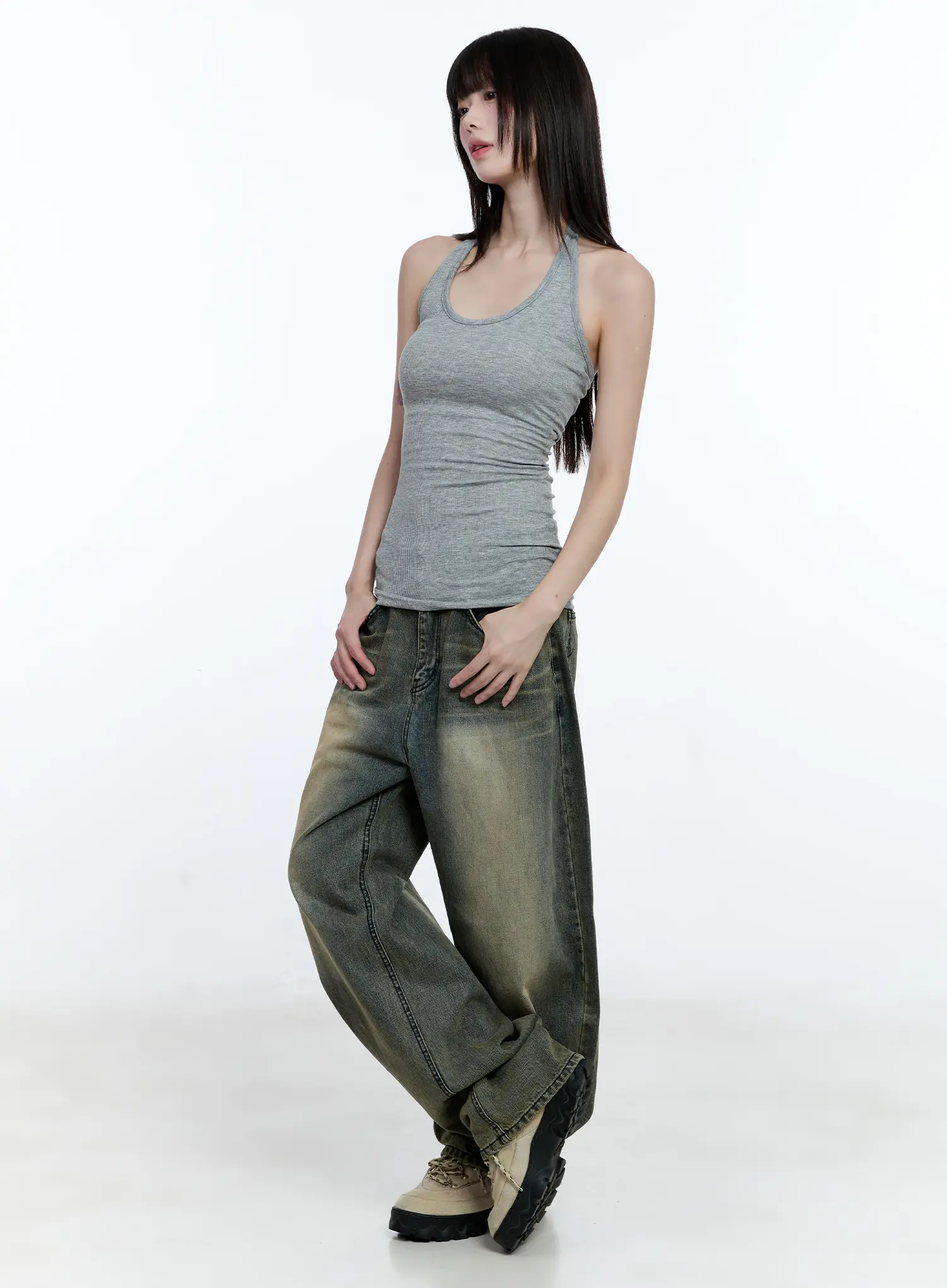 Yeonsoo Vintage-Wash Wide-Leg Jeans CG507 - Image 7