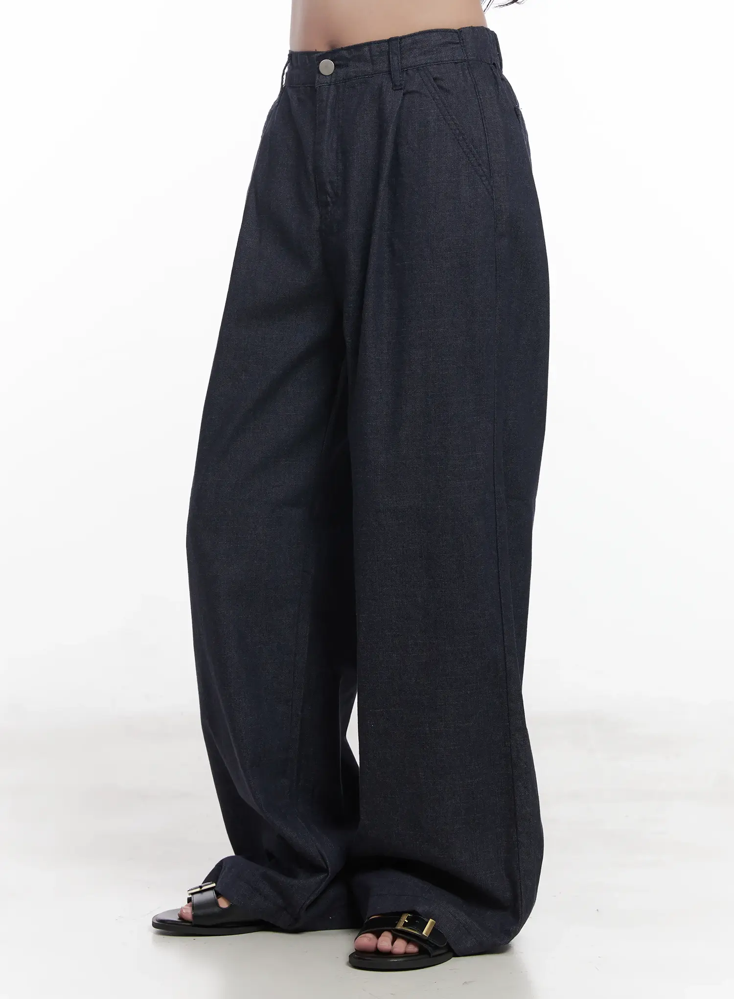 Yoona Wide-Leg Pintuck Jeans CU523 - Image 9