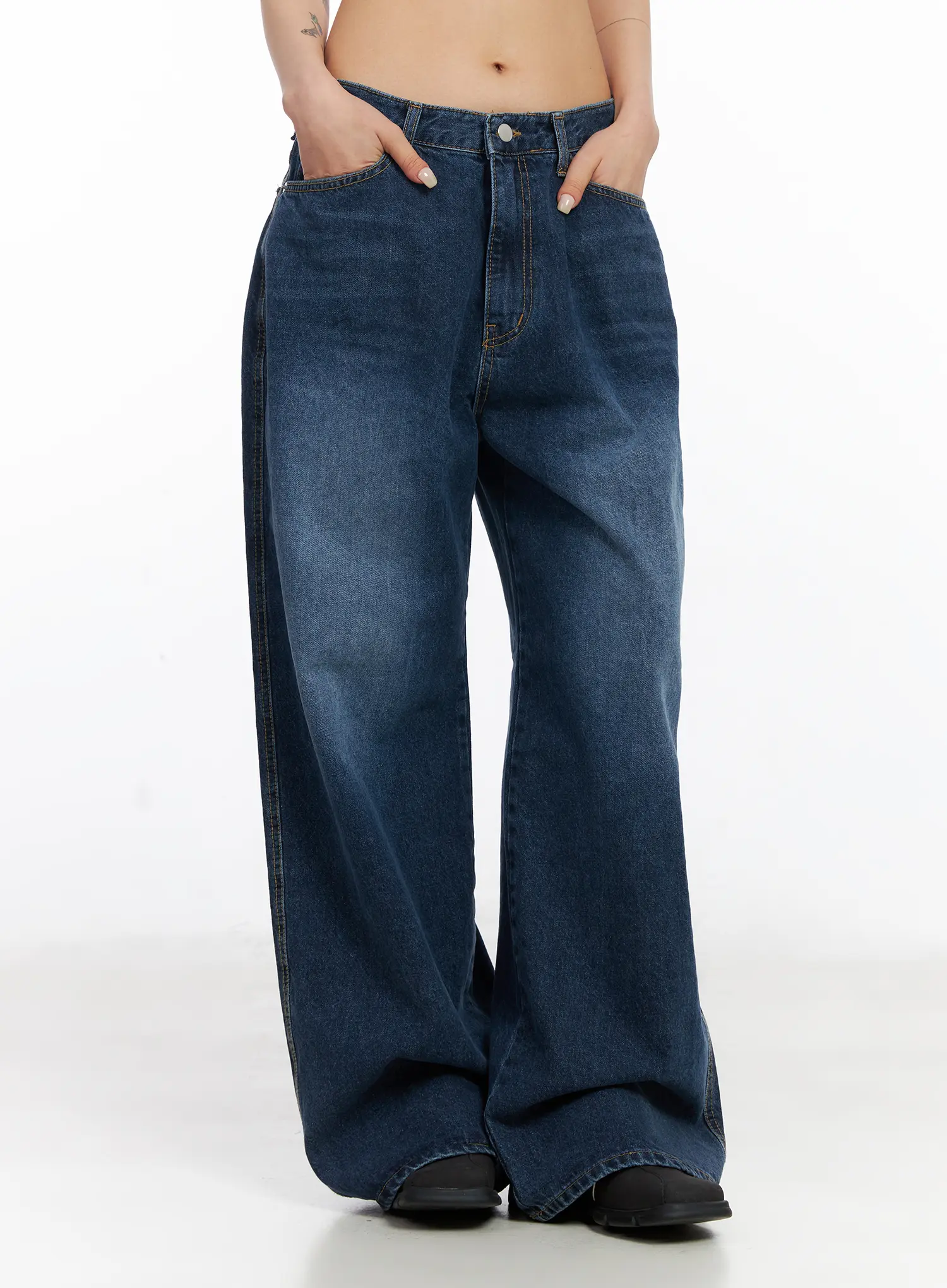 Yusra Washed Baggy Jeans CJ522 - Image 8