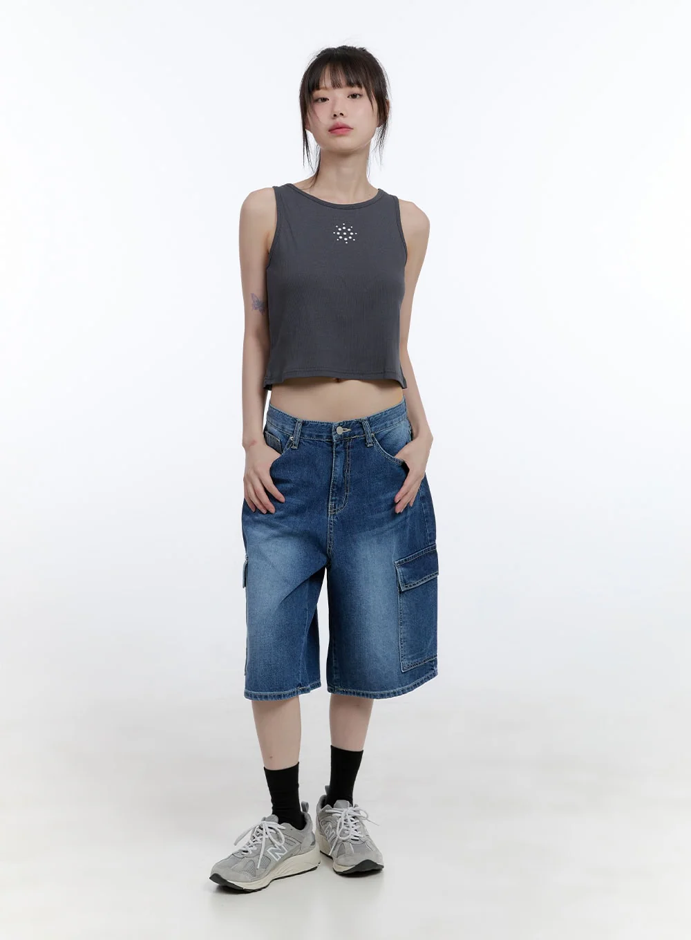 Zia Baggy Cargo Jorts CG413 - Image 2