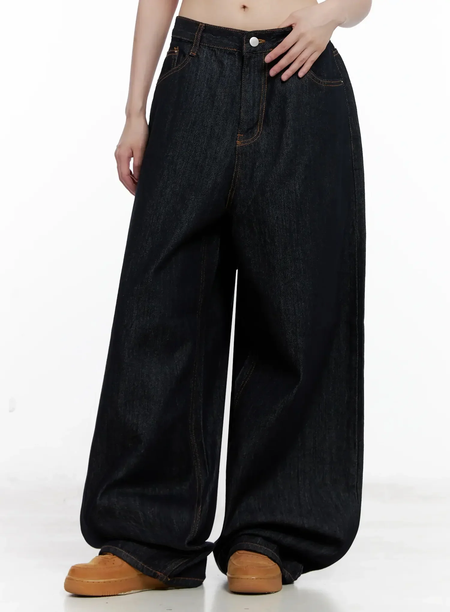 Zinni Dark-Wash Wide Denim Jeans IL531 - Image 8